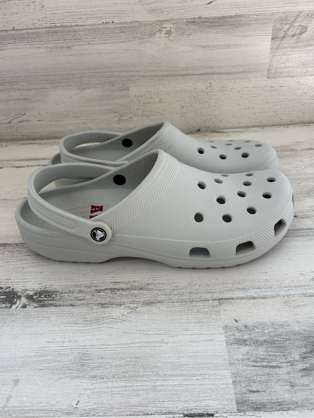 CROCS Size 14 Men’s Classic Back Strap Slip On Stadium Clogs In Gray
